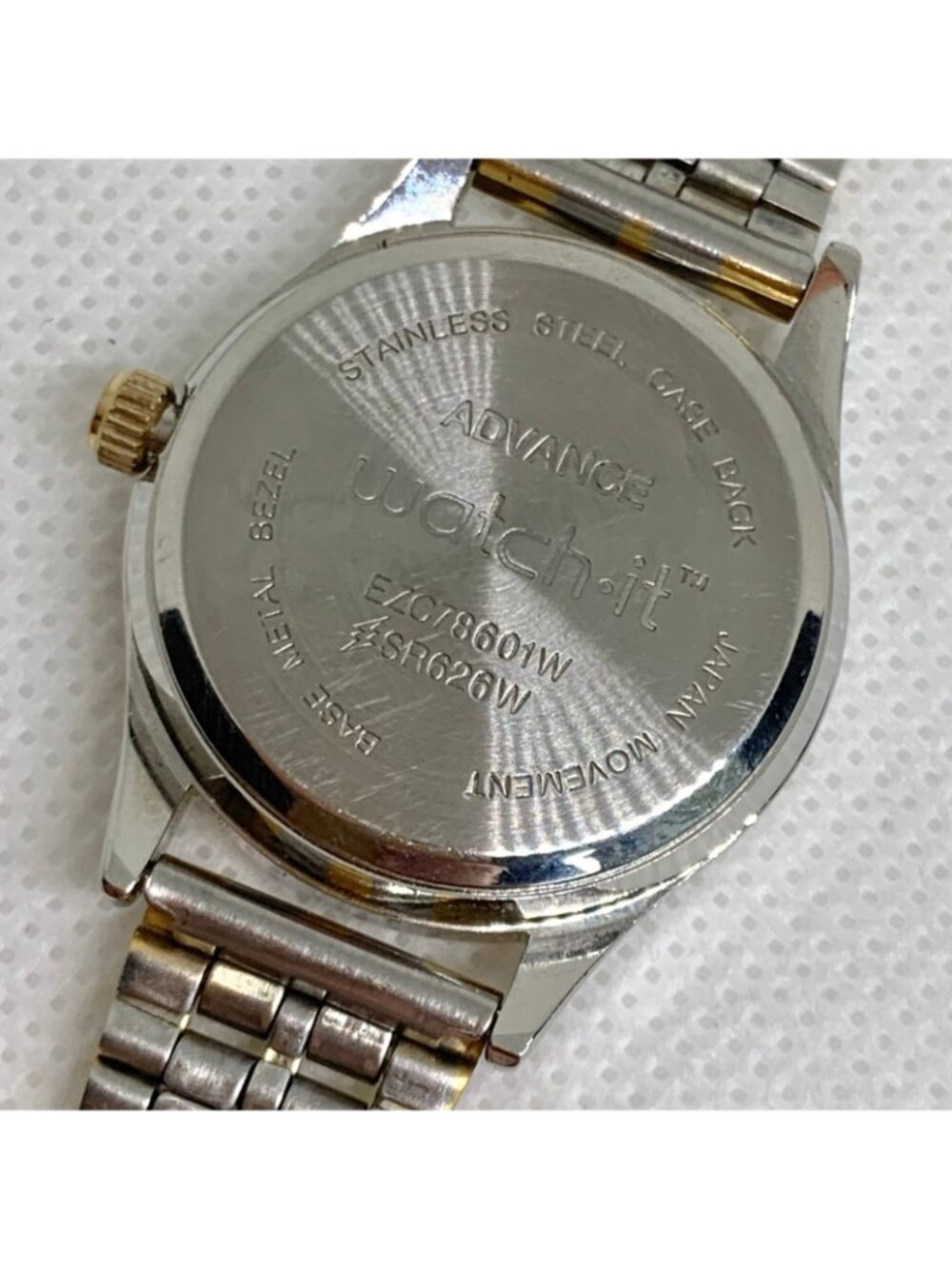 Vintage Advance watch-it women’s quartz watch two tone 23mm adjustable running - Picture 6 of 8